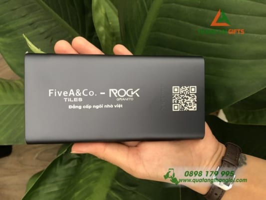 Pin Sạc Dự Phòng Xiaomi 10000mAh - In logo FiveA&Co.TiLES - ROCK_Granito