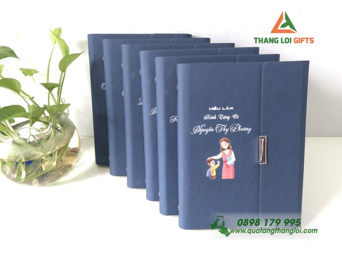 Sổ tay da bìa còng - In nội dung Tri ân Thầy Cô