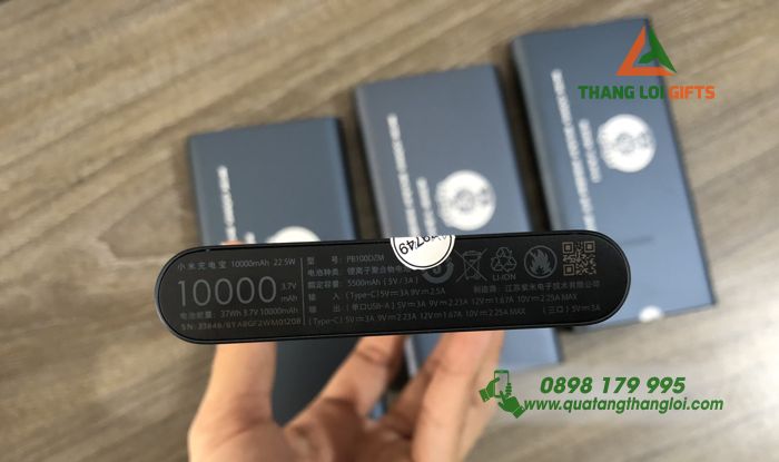 Pin sạc dự phòng Xiaomi 10000mAh - Khắc logo BCH Công Đoàn