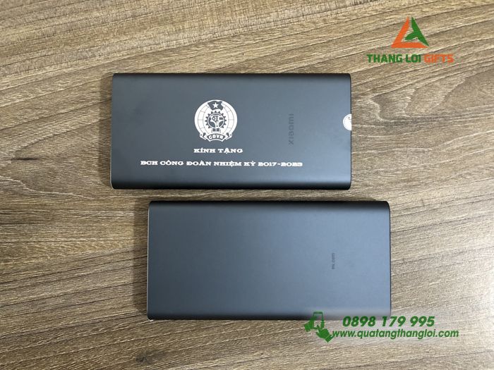 Pin sạc dự phòng Xiaomi 10000mAh - Khắc logo BCH Công Đoàn