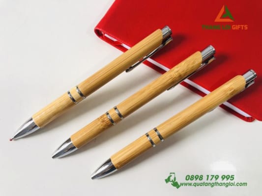 Bút bi gỗ tre - In logo theo yêu cầu