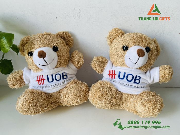 Gấu bông Teddy Màu nâu - Logo ngân hàng UOB