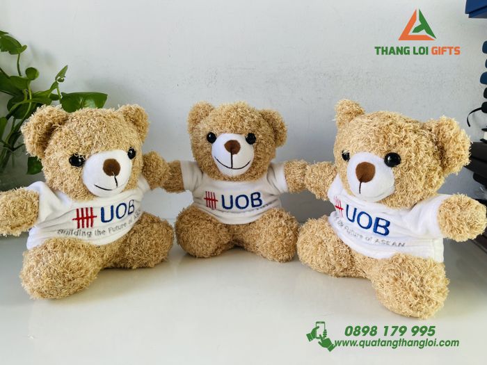 Gấu bông Teddy Màu nâu - Logo ngân hàng UOB