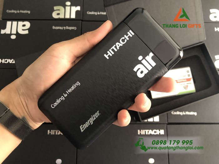 Hộp quà tặng Pin sạc dự phòng 10000mAh - In logo Air HITACHI