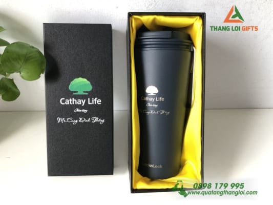 Ly giữ nhiệt Locknlock - In khắc logo Cathay life