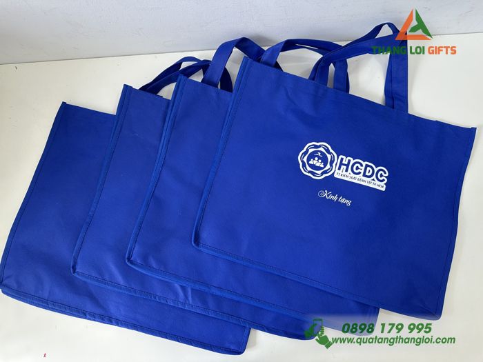 Túi vải không dệt Màu xanh - In ấn logo TT Kiểm soát bệnh tật HCDC