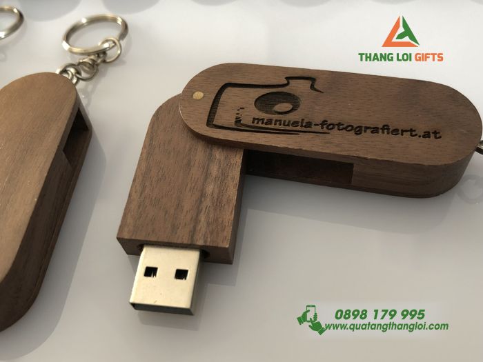 USB Gỗ 8GB Khắc Logo Theo Yêu Cầu