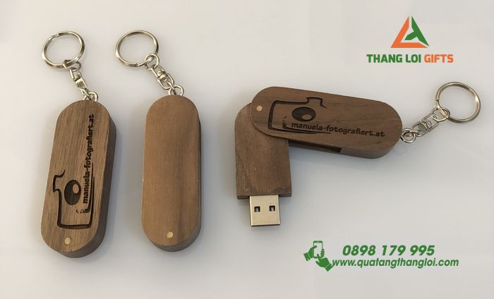 USB Gỗ 8GB Khắc Logo Theo Yêu Cầu