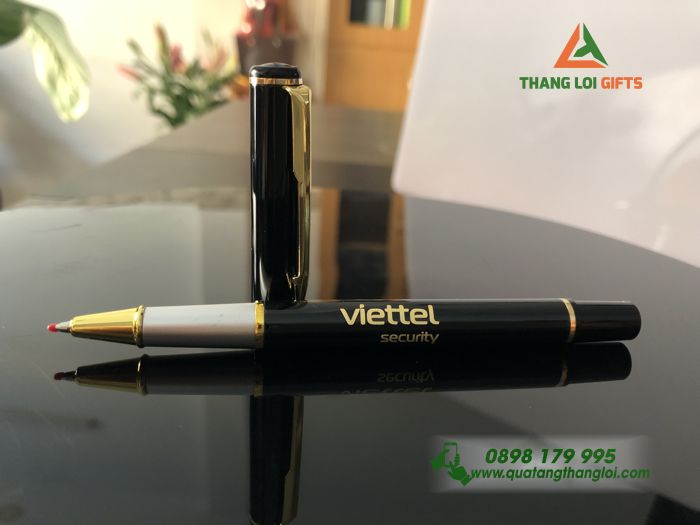 Bút Ký Kim Loại Màu Đen - Khắc Logo VIETTEL