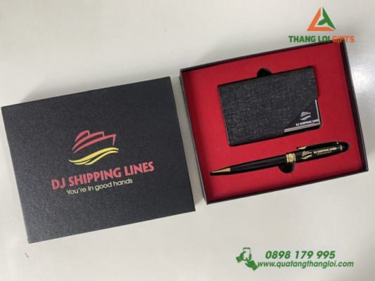 Bộ quà tặng Hộp đựng Namecard & Bút ký In logo SHIPPING LINES