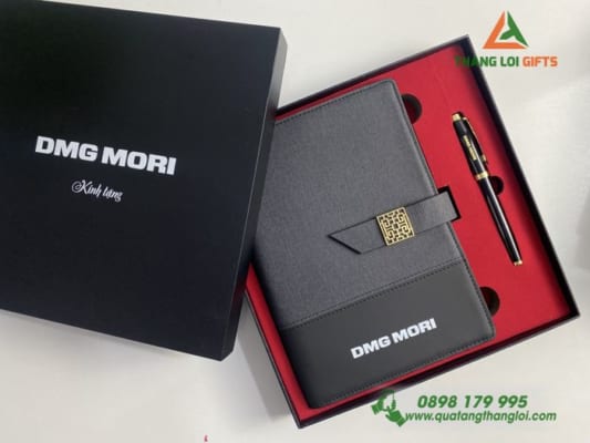 Bộ quà tặng Sổ tay & Bút ký In logo DMG MORI