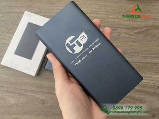 Pin sạc dự phòng XIAOMI 10000mAh Khắc logo Công ty Cao su Hiệp Thành