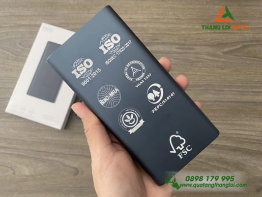 Pin sạc dự phòng XIAOMI 10000mAh Khắc logo Công ty Cao su Hiệp Thành