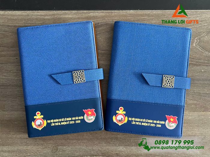 SCT 28 - Sổ Da Bìa Còng Quai Cài Nam Châm Tổ Ong - Quà Tặng Doanh Nghiệp