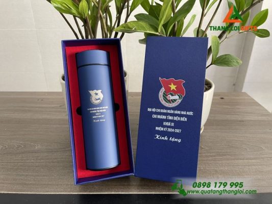 Bình Giữ Nhiệt & Hộp Đựng Khắc Logo ĐOÀN THANH NIÊN