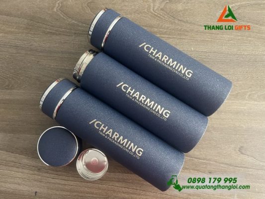 BÌNH GIỮ NHIỆT KHẮC LOGO CHARMING - QUÀ TẶNG CAO CẤP DOANH NGHIỆP