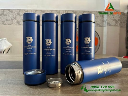 BÌNH GIỮ NHIỆT KHẮC LOGO ĐẠI HỘI CHI ĐOÀN ĐIỆN LỰC QUẢNG NINH 