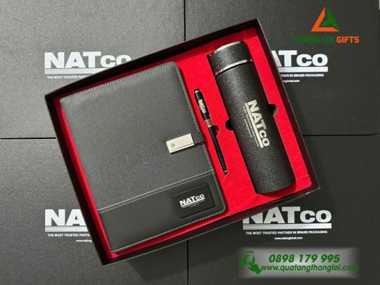 Bộ Qùa Tặng Giftset Cao Cấp  In Khắc Logo NATCO Làm Qùa Tăng Doanh Nghiệp