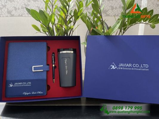 Bộ Qùa Tặng Giftset 3 Món In Khắc Tên Riêng Và Logo Doanh Nghiệp JAVIAR Làm Qùa Tặng Nhân Viên