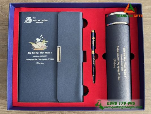BỘ QUÀ TẶNG GIFTSET KHẮC LOGO TRƯỜNG ĐẠI HỌC CÔNG NGHIỆP TP.HCM - TRI ÂN 