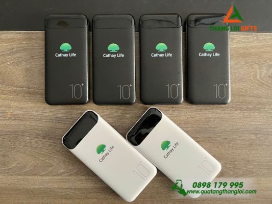 Pin Sạc Dự Phòng 10.000mAh Có Đèn LED Cathy Life Khắc Nội Dung Theo Yêu Cầu