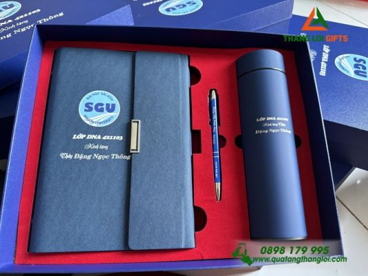 BỘ QUÀ TẶNG GIFTSET IN KHẮC LOGO ĐẠI HỌC SÀI GÒN