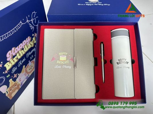 BỘ QUÀ TẶNG GIFTSET IN KHẮC LOGO HAPPY BIRTHDAY