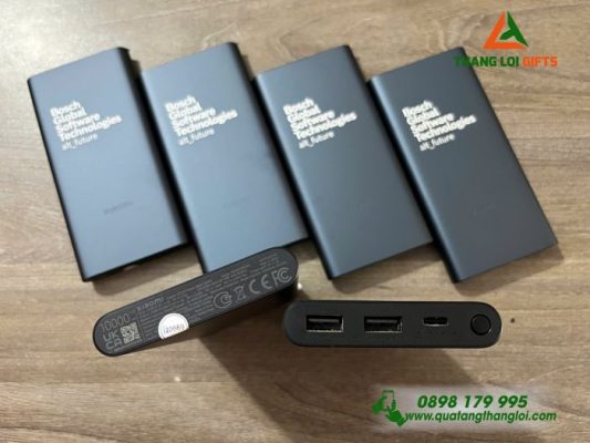 Pin Sạc Dự Phòng Xiaomi 10.000mAh In Logo Doanh Nghiệp Làm Qùa Tặng