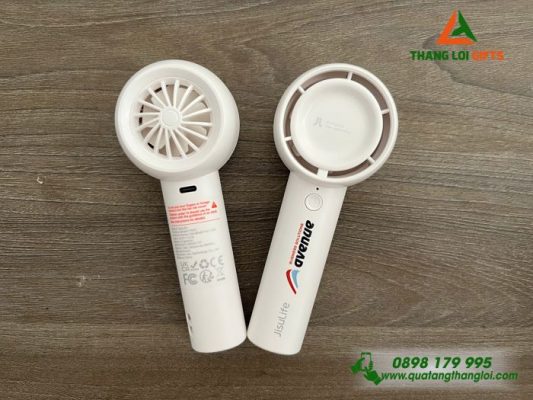 Quạt Cầm Tay Mini – Màu Trắng – In Logo Doanh Nghiệp Avenue