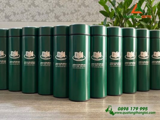 Bình Giữ Nhiệt 500ml - Khắc Logo Trường Cao Đẳng Miền Nam