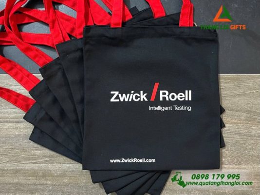 Túi Vải Canvas Màu Đen – In Logo Doanh Nghiệp Zwick Roell Group