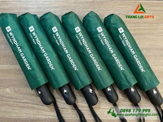 Ô Dù Cầm Tay Màu Xanh - In Logo Doanh Nghiệp WYNDHAM GARDEN