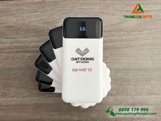 Pin Sạc Hoco 10.000mAh - In Logo Doanh Nghiệp Đất Đồng STUDIO