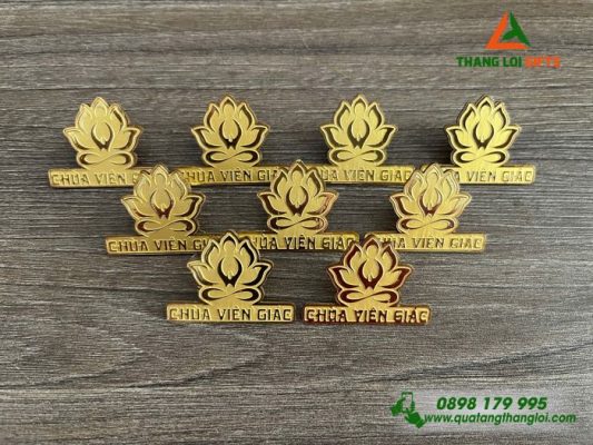Huy Hiệu Cài Áo Hình Hoa Sen – Logo Chùa Viên Giác