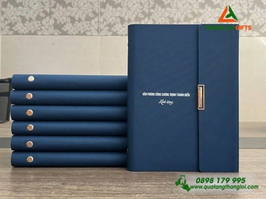 Sổ Da Bìa Còng Gập 3 - In Tên Văn Phòng Công Chứng Trịnh Thanh Điền