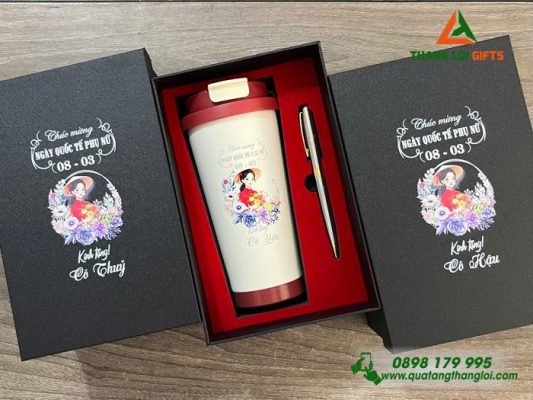 Combo Quà Tặng (Ly+Bút) - In Khắc Hình Ảnh Tri Ân Thầy Cô