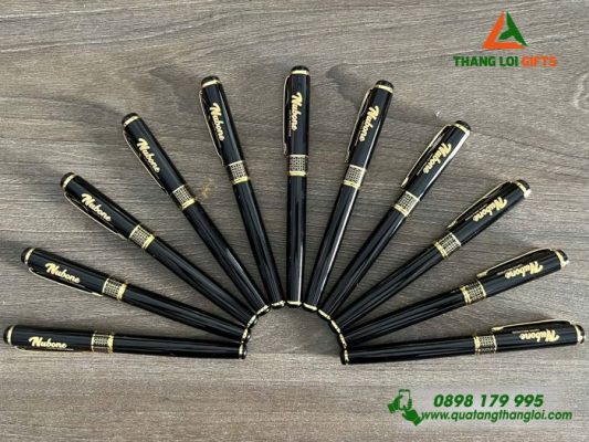 Bút Ký Kim Loại Nắp Màu Đen – Khắc Logo Lotte Wellfood