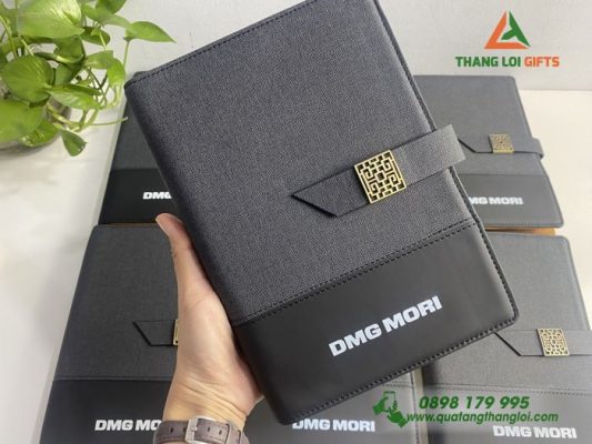 Sổ Da Bìa Còng Cao Cấp In Logo Doanh Nghiệp DMG MORI Việt Nam