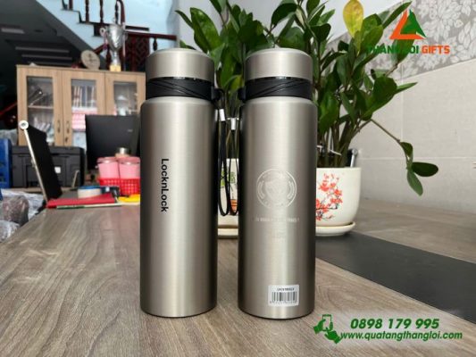 Bình Giữ Nhiệt Lock&Lock LHC6180 800ML Khắc Logo Hải Quan Việt Nam