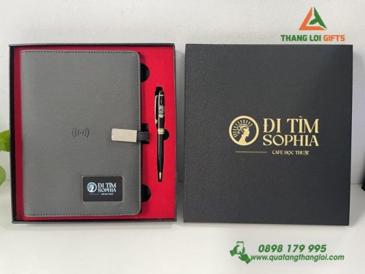Bộ Quà Tặng (Sổ Đa Năng 4in1 + Bút Ký) In Khắc Nội Dung Làm Quà Tặng
