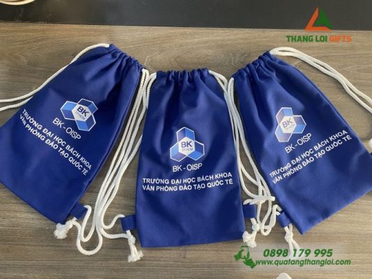 Túi Vải Dây Rút In Logo Đại Học Bách Khoa TP.HCM