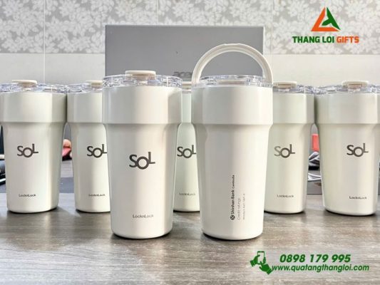 Ly Giữ Nhiệt Lock&Lock LHC4416 710ml Khắc Logo Ngân Hàng Shinhan Bank 